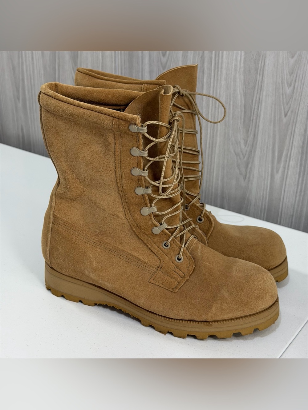 Belleville Goretex Desert Tan Leather Nylon Combat Military Boot ICWT 9.5XW